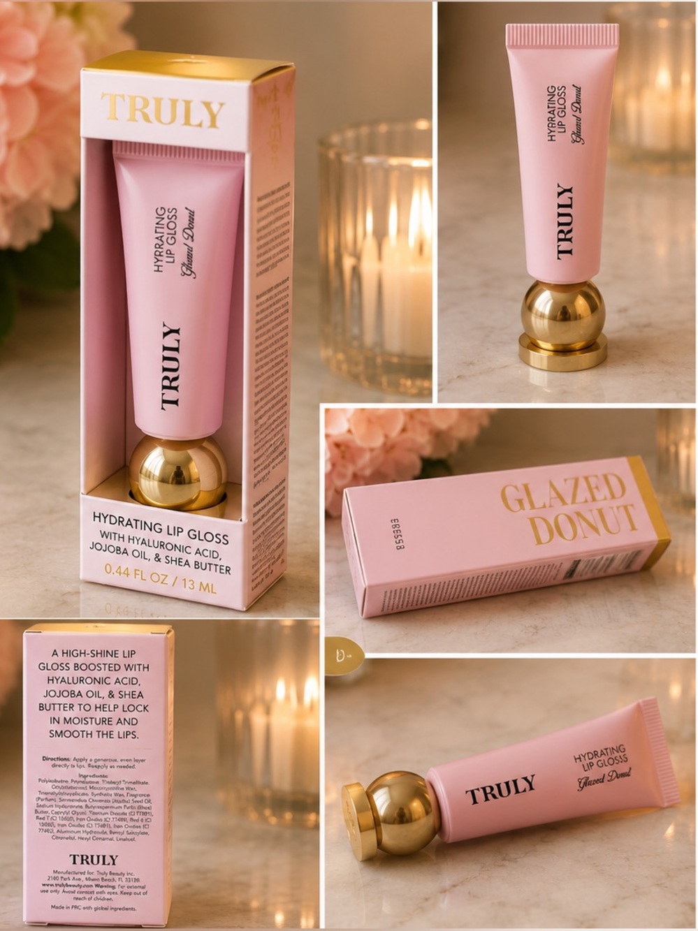 TRULY Glazed Donut Hydrating Lip Gloss Mauve Pink